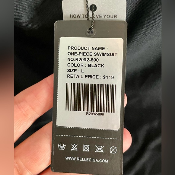 RELLECIGA : Black One-Piece Swimsuit - Picture 9 of 10